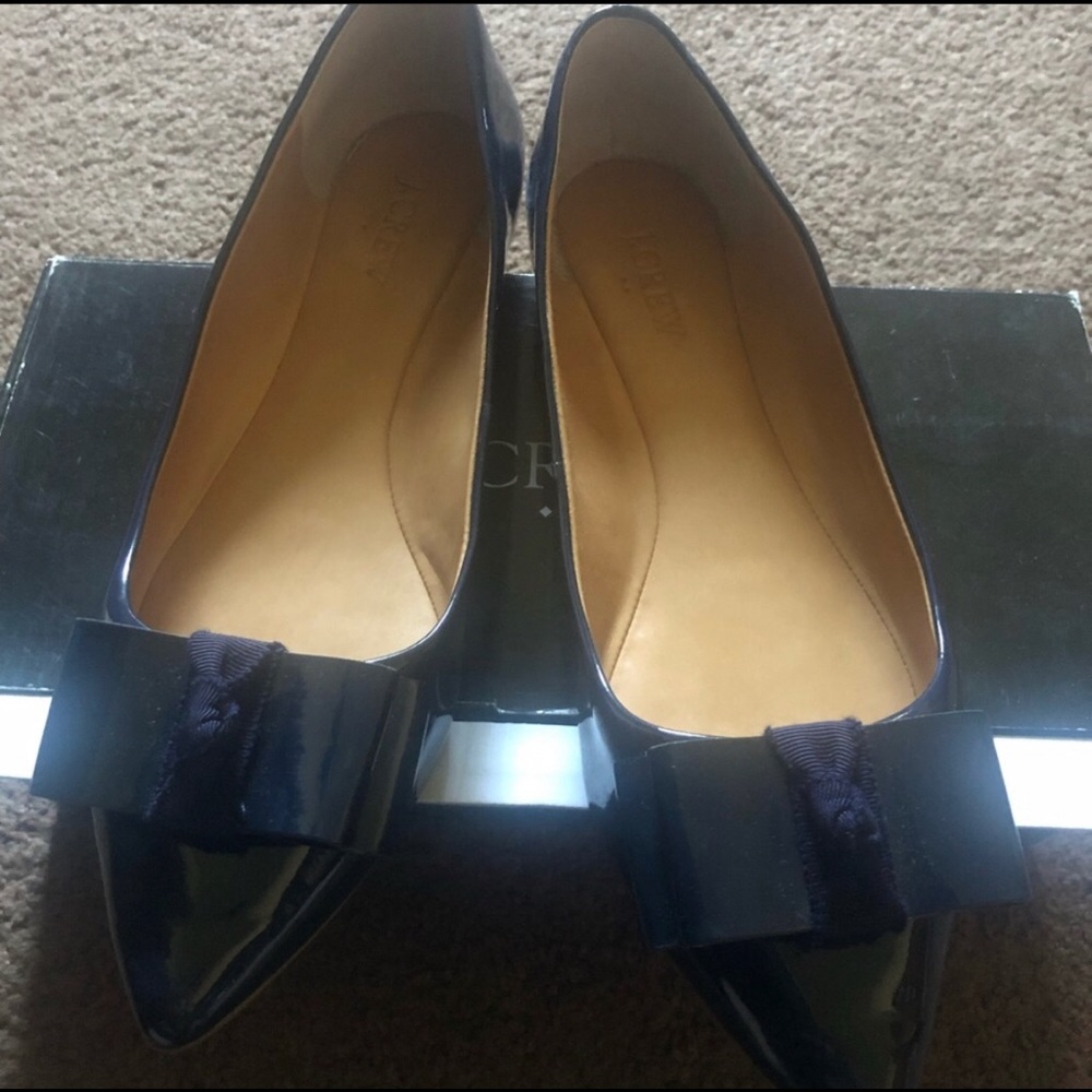 J.Crew Bow Flats (Navy )
